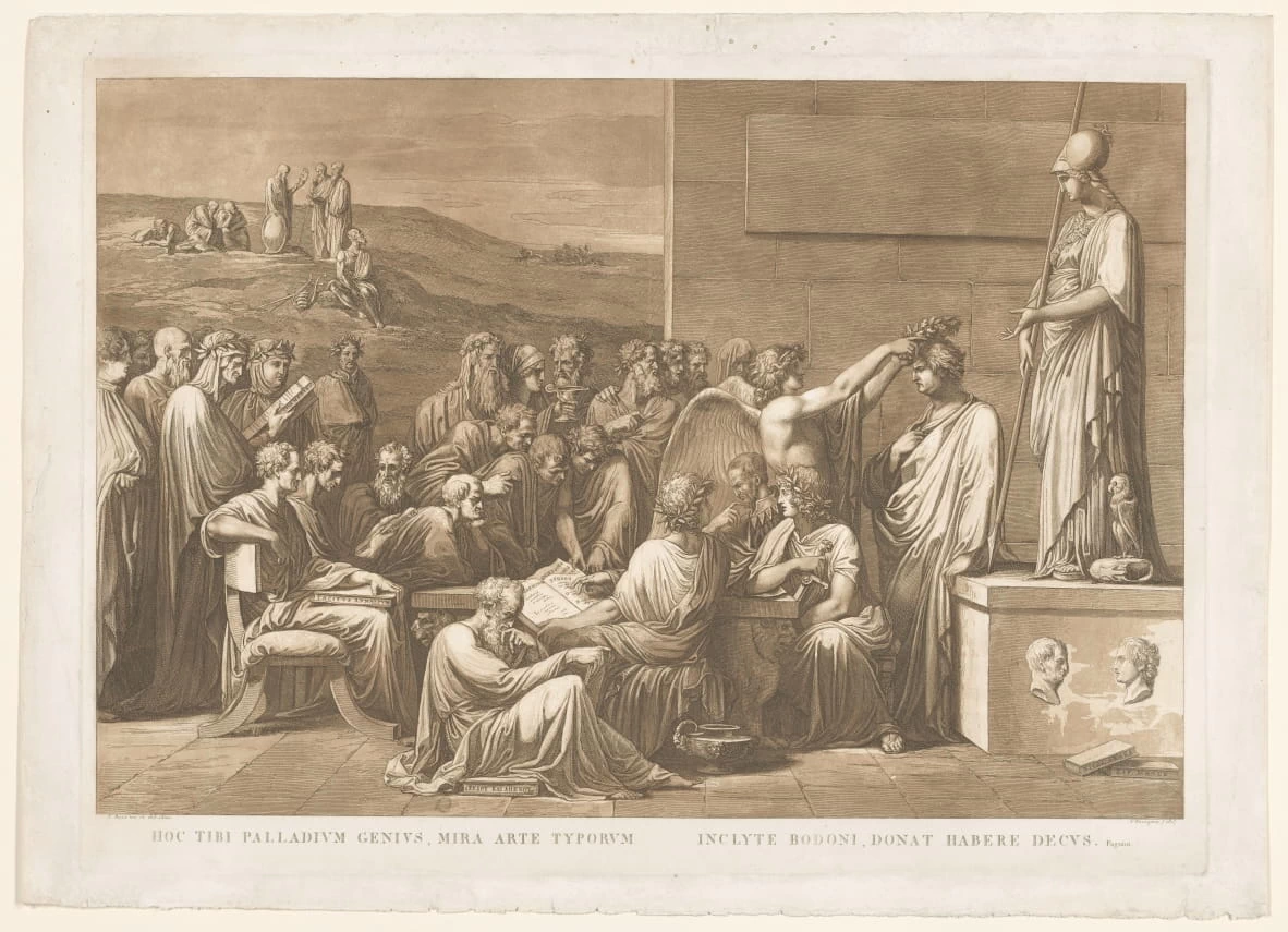 Glorificazione allegorica dello stampatore Giovanni Battista Bodoni